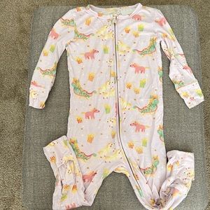 Posh Peanut x GlitterVille Unicorn Sleigh Zip-Up PJs